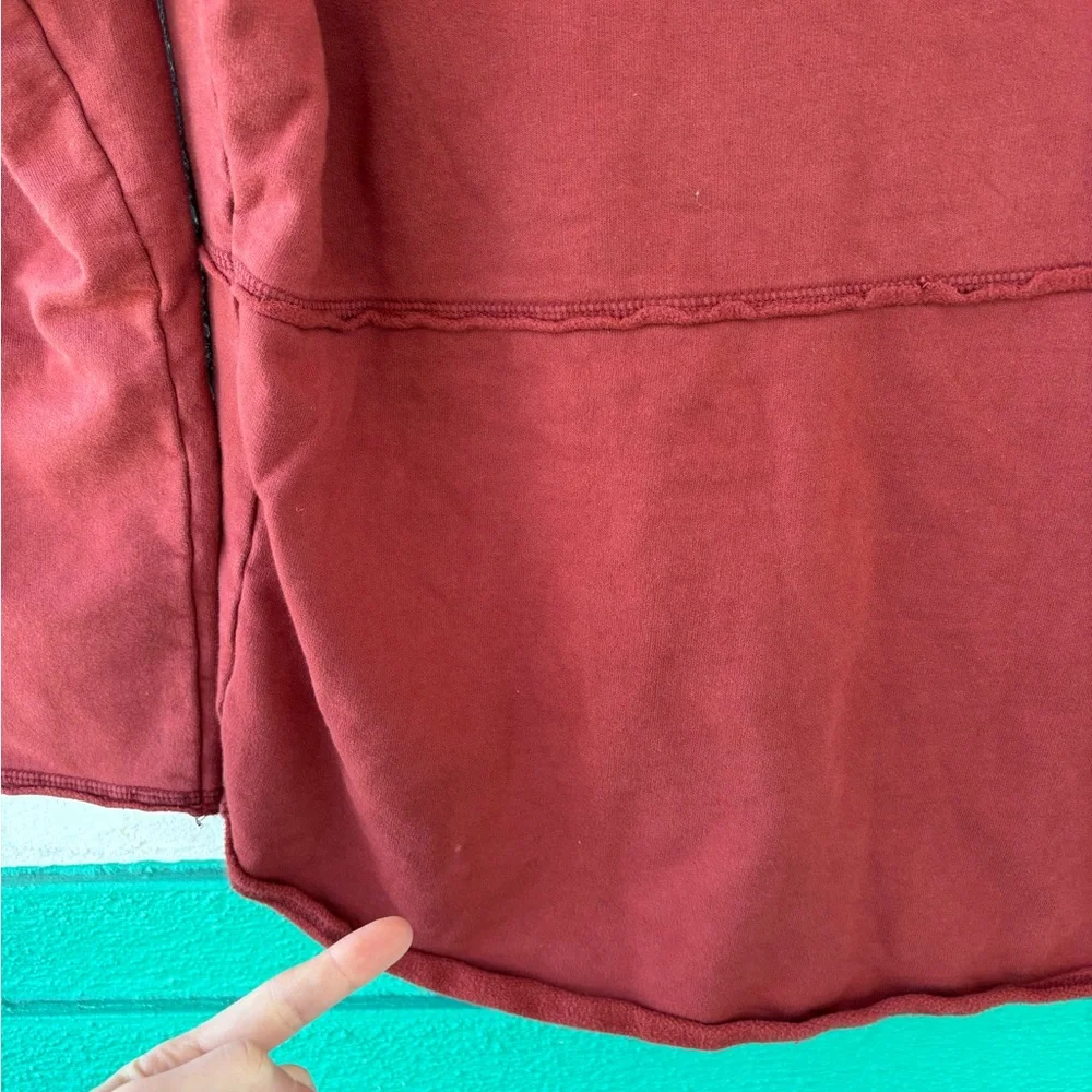 Raw Earth Wild Sky Rust Red Jacket Hoodie Medium Cotton - Picture 8 of 9